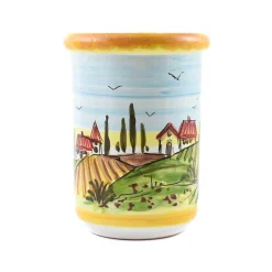 Puglia Handmade Tableware Brands|Serveware^Hand Painted Italian Ceramic Utensil Jar