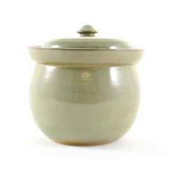 Sauerkraut Pots Pickling, Preserving & Fermenting Jars^Handmade Stoneware Fermenting Crock in Green 2 litre