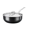 Hestan Pots & Pans^Nanobond Curved Saute Pan with Lid, 24cm