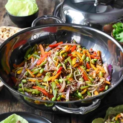 Hestan Pots & Pans^Nanobond Wok with Lid, 36cm