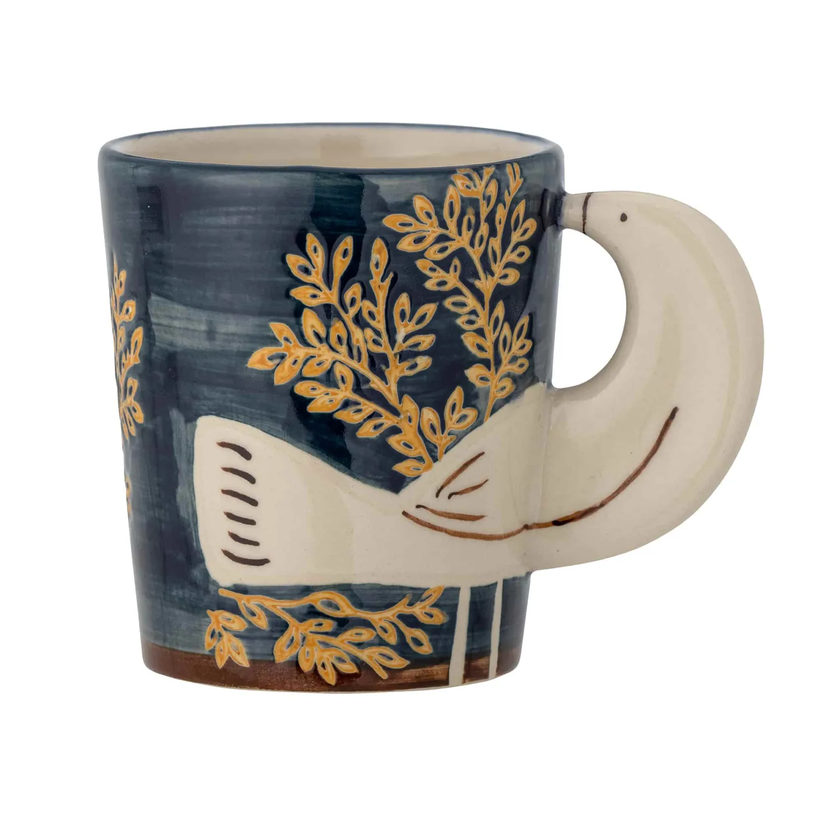 Bloomingville Crockery & Dinnerware|Tableware Brands^Hezha Blue Mug with Bird, 8cm