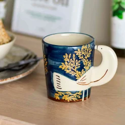 Bloomingville Crockery & Dinnerware|Tableware Brands^Hezha Blue Mug with Bird, 8cm