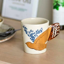 Bloomingville Crockery & Dinnerware|Tableware Brands^Hezha White Mug with Bird, 8cm