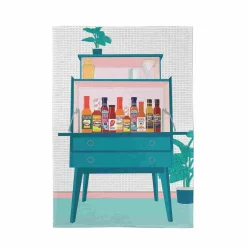 Emmmakes Kitchen Textiles & Clothing^Hot Sauce Cabinet Tea Towel