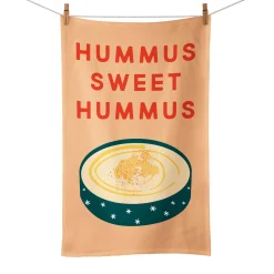 Emmmakes Kitchen Textiles & Clothing^Hummus Sweet Hummus Tea Towel