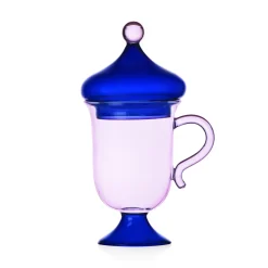 Ichendorf Milano Tableware Brands^Lilac Mug with Blue Lid, 18.5cm