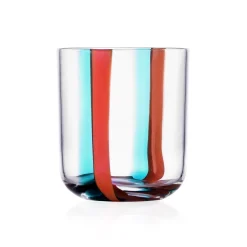 Ichendorf Milano Tableware Brands^Red & Teal Striped Tumbler, 350ml