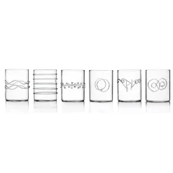 Ichendorf Milano Table Setting|Drinking Glasses^Set of 6 Assorted Water Tumblers, Clear