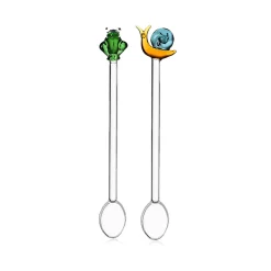 Ichendorf Milano Tableware Brands|Cutlery^Snail and Frog Set of 2 Stirring Spoons, 15cm