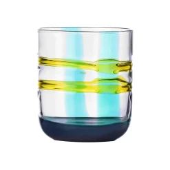 Ichendorf Milano Tableware Brands^Teal & Yellow Patterned Tumbler, 350ml