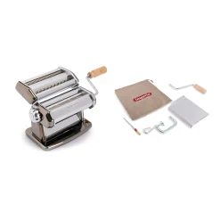 Imperia Pasta Italian Ingredients|Kitchen Tools & Utensils^Imperia Black Gourmet Pasta Maker with Textured Rollers