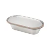 Aikata Tableware Brands|Japanese Ingredients^Japanese Brown Rim Stainless Steel Lunch Box, 21x11cm