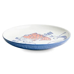 Kiji Stoneware & Ceramics Japanese Ingredients|Plates^Japanese Fish Dinner Plate, 24.5cm