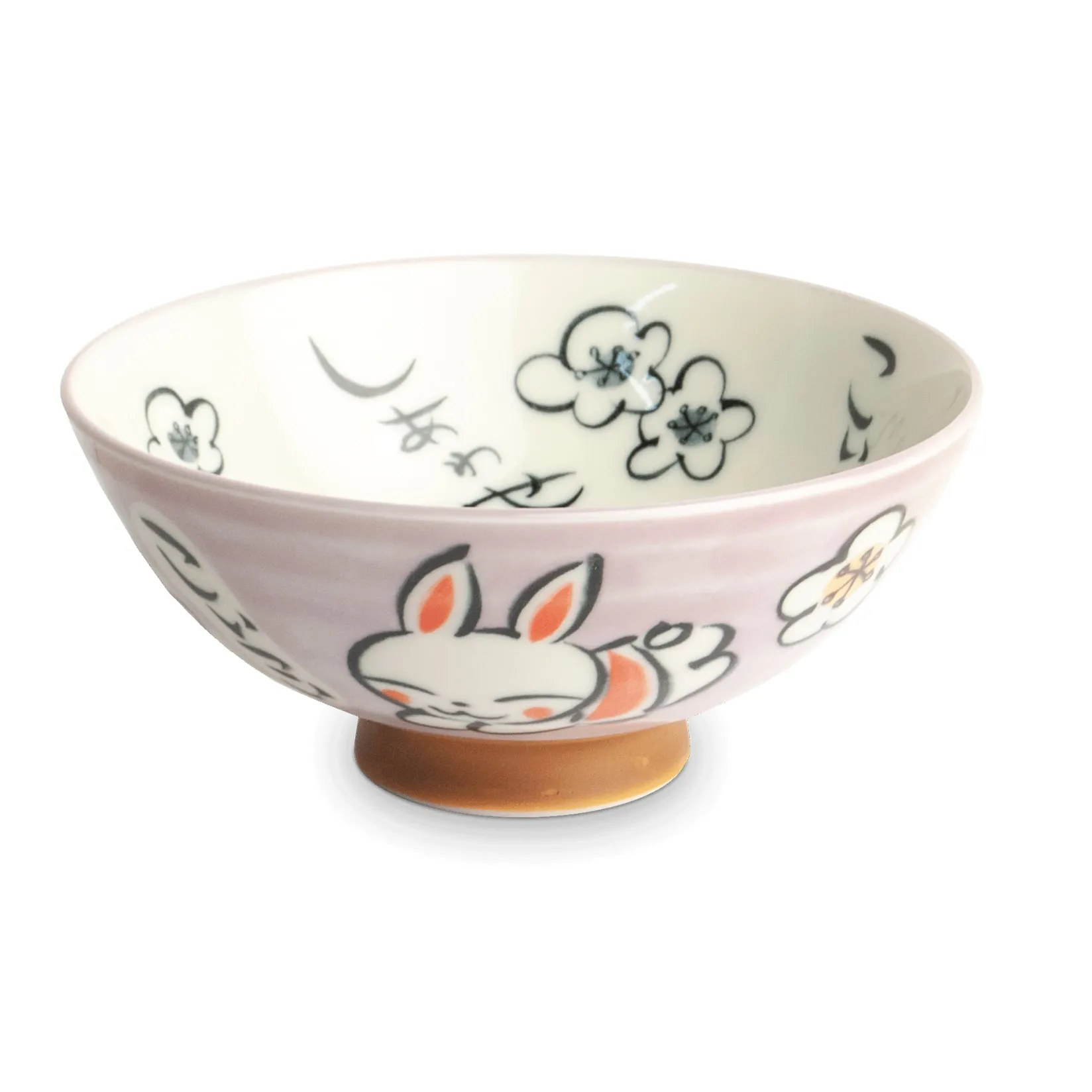 Emro Aziatica Japanese Ingredients|Crockery & Dinnerware^Japanese Kawaii Pink Rabbit Rice Bowl, 14cm