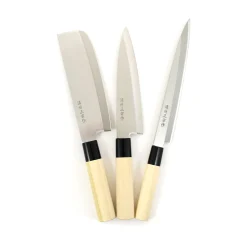 Kiji Stoneware & Ceramics Japanese Ingredients|Kitchen Knives^Japanese Knife Trio - Sashimi, Gyuto & Nakiri