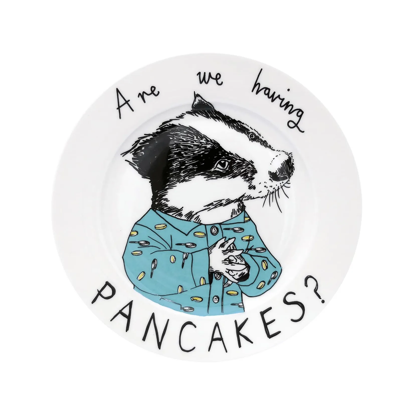 Jimbob Art Tableware Brands|Made In The Uk^Are We Having Pancakes? Side Plate, 20cm