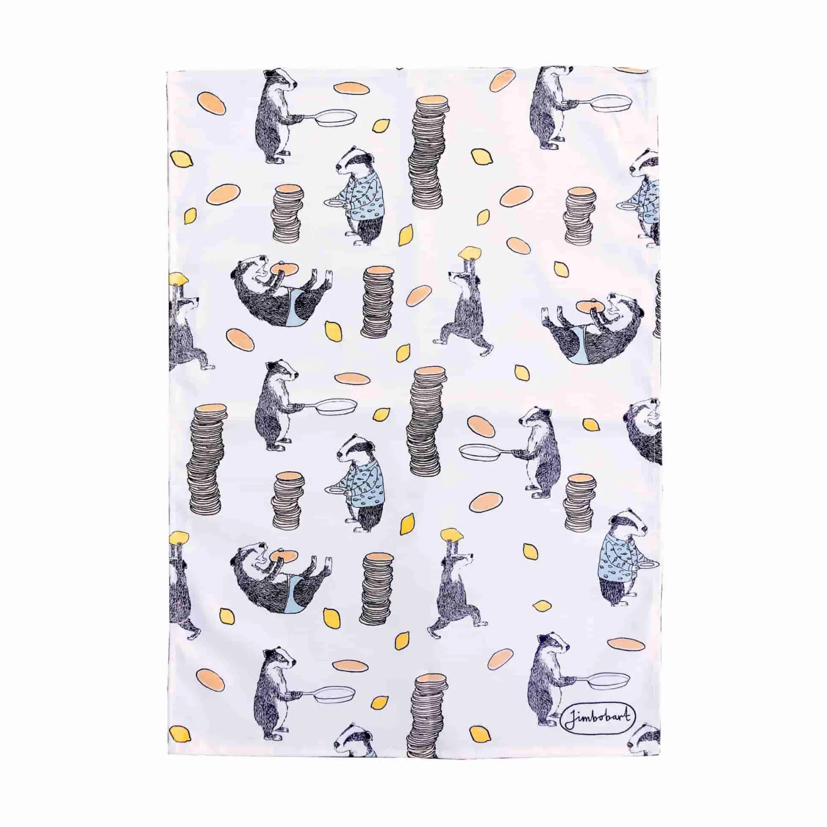Jimbob Art Kitchen Textiles & Clothing^Badger Pancakes Tea Towel