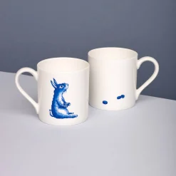 Jimbob Art Tableware Brands|Crockery & Dinnerware^Blue Rabbit with Macaroons Mug, 300ml