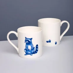 Jimbob Art Crockery & Dinnerware|Tableware Brands^Blue Raccoon with Cupcakes Mug, 300ml