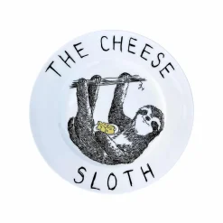 Jimbob Art Tableware Brands|Made In The Uk^Cheese Sloth Side Plate, 20cm