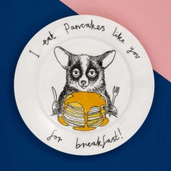 Jimbob Art Tableware Brands|Made In The Uk^I Eat Pancakes Like You For Breakfast! Side Plate, 20cm