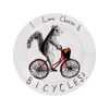 Jimbob Art Tableware Brands|Made In The Uk^I Love Cheese & Bicycles Side Plate, 20cm