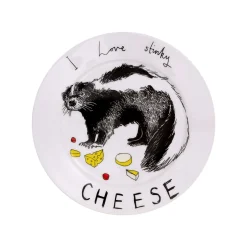 Jimbob Art Tableware Brands|Made In The Uk^I Love Stinky Cheese Side Plate, 20cm
