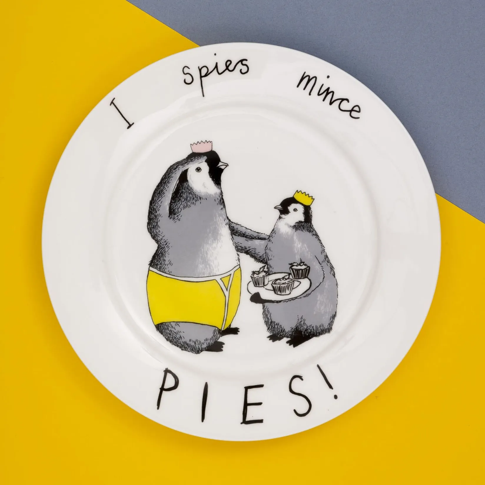 Jimbob Art Tableware Brands^I Spies Mince Pies! Side Plate, 20cm