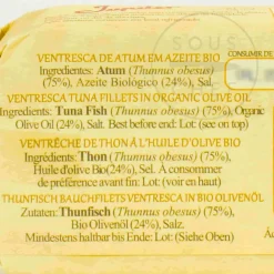 Jupiter Ingredients Brands|Tinned Fish & Seafood^Ventresca Tuna Belly in Organic Olive Oil, 120g