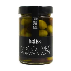 Kalios Ingredients Brands|Greek Ingredients^Kalamata & Chalkidiki Olives in Extra Virgin Olive Oil, 290g