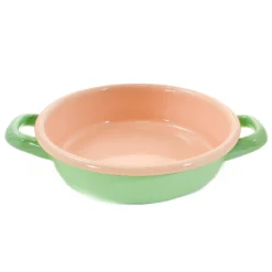 Kapka Enamel Baking Supplies & Equipment^Kapka x Sous Chef Colourblock Enamel Frying Pan, 16cm, Green & Pink