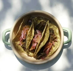 Kapka Enamel Baking Supplies & Equipment^Kapka x Sous Chef Colourblock Enamel Frying Pan, 16cm, Green & Pink