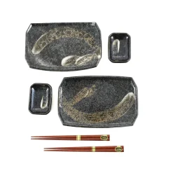 Kiji Stoneware & Ceramics Tableware Brands|Japanese Ingredients^Karasuba-Iro Sushi Serving Set