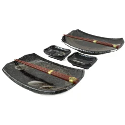 Kiji Stoneware & Ceramics Tableware Brands|Japanese Ingredients^Karasuba-Iro Sushi Serving Set