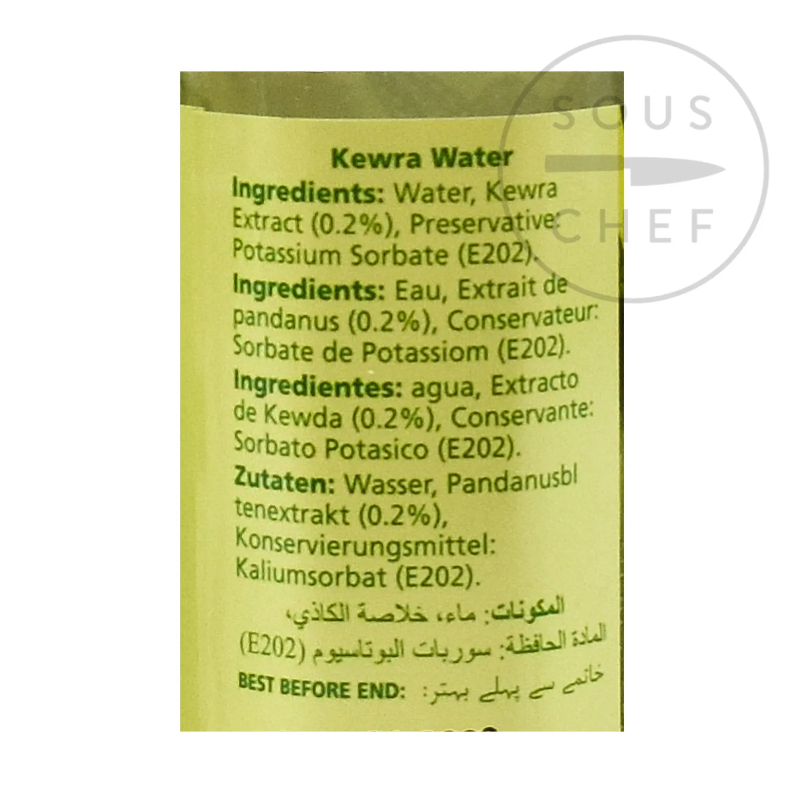 Natco Indian Ingredients|Baking Ingredients^Kewra Water - Pandan Extract, 310ml