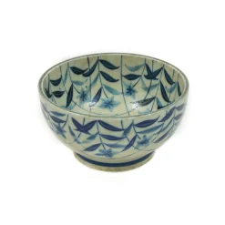Kiji Stoneware & Ceramics Japanese Ingredients|Japanese Tableware^Kikyo Flower Ramen Bowl, 17cm dia x 9cm