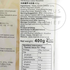 Yuho Ingredients Brands^Konjac Udon Noodles, 400g