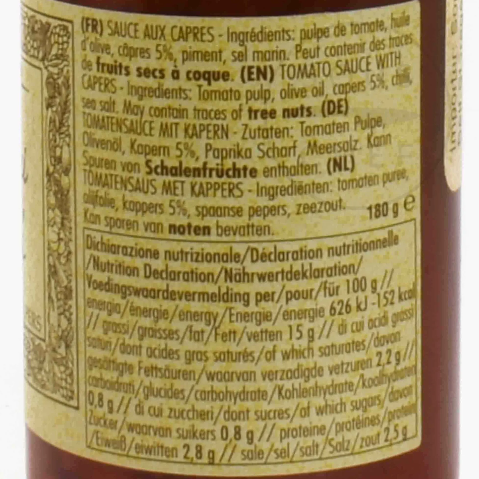 La Favorita Ingredients Brands|Italian Ingredients^Tomato Sauce With Capers, 180g