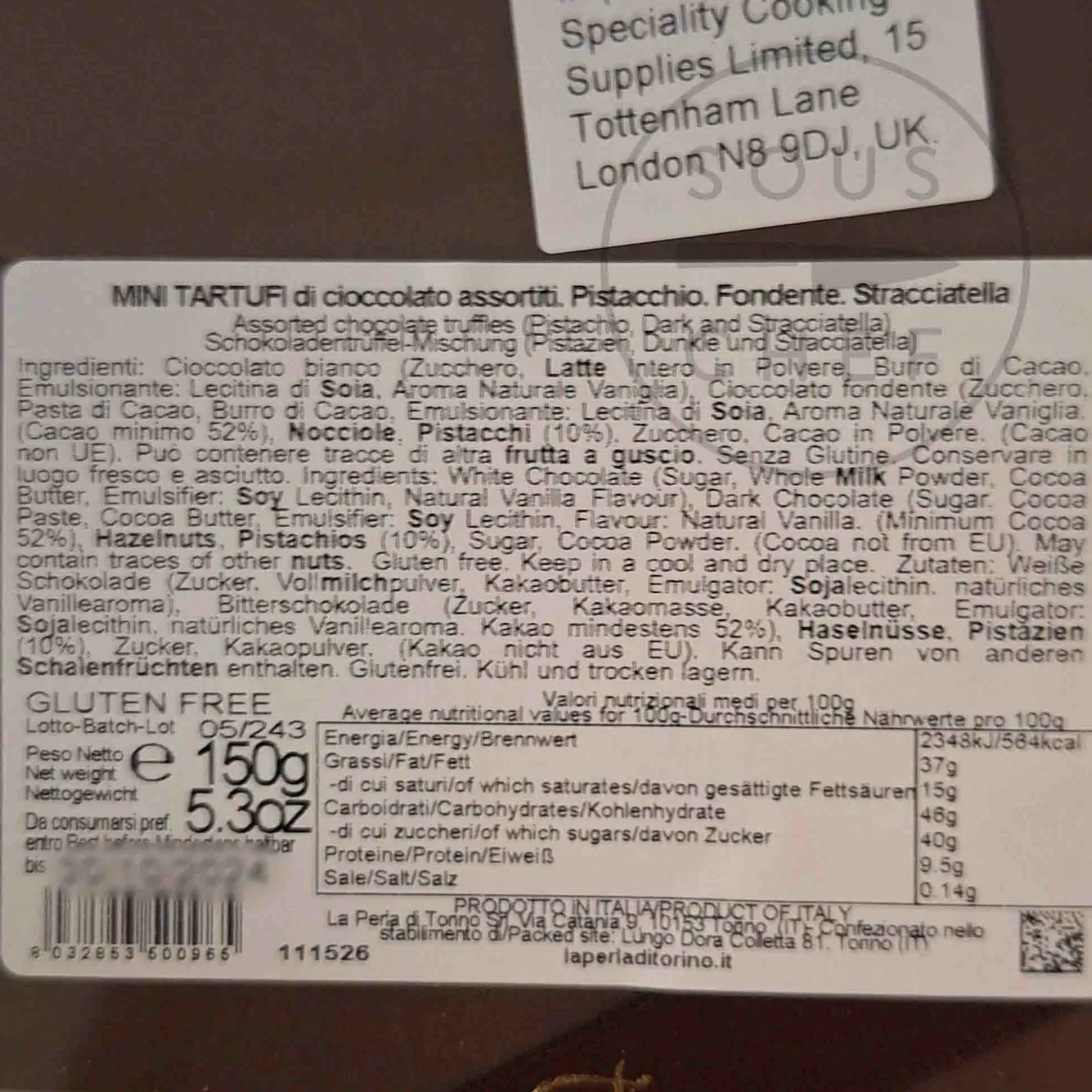 La Perla di Torino Ingredients Brands|Italian Ingredients^Truffle Selection, 150g