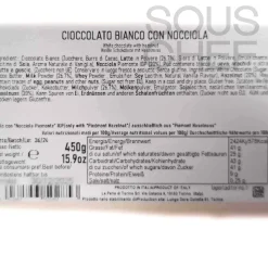 La Perla di Torino Ingredients Brands|Italian Ingredients^White Chocolate Slab with Whole Roasted Hazelnuts, 450g