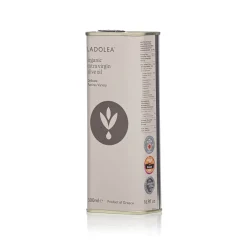 Ladolea Ingredients Brands|Greek Ingredients^Organic Greek Patrinia Delicate Extra Virgin Olive Oil in Tin, 500ml