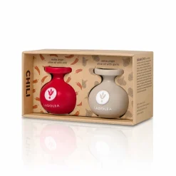 Ladolea Ingredients Brands|Greek Ingredients^Set of 2 Chilli & Garlic Infused Extra Virgin Olive Oil, 80ml