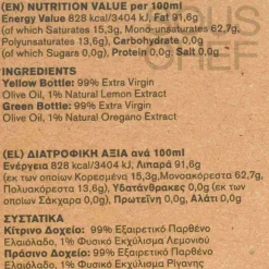 Ladolea Ingredients Brands|Greek Ingredients^Set of 2 Lemon & Oregano Infused Extra Virgin Olive Oil, 80ml
