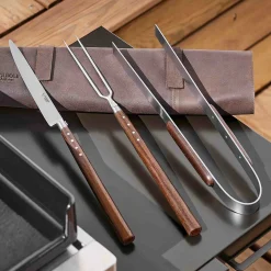 Laguiole en Aubrac Bbq & Smoking^BBQ Set with Leather Roll