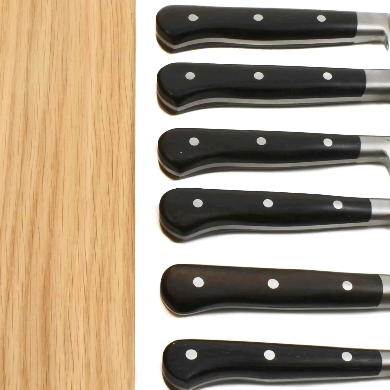 Laguiole en Aubrac French Ingredients|Kitchen Knives^Classic Knife Block of 6 Kitchen Knives, Ebony