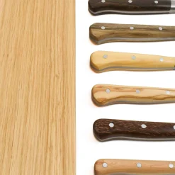 Laguiole en Aubrac French Ingredients|Kitchen Knives^Classic Knife Block of 6 Kitchen Knives, Mixed Woods