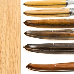 Laguiole en Aubrac French Ingredients|Kitchen Knives^Gourmet Knife Block of 6 Kitchen Knives, Mixed Woods