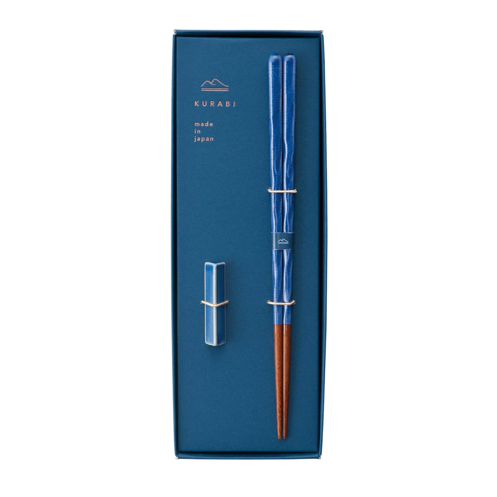 Kawai Co. Ltd Japanese Ingredients|Cutlery^Lancewood Navy Japanese Luxury Chopstick Gift Set, 23cm