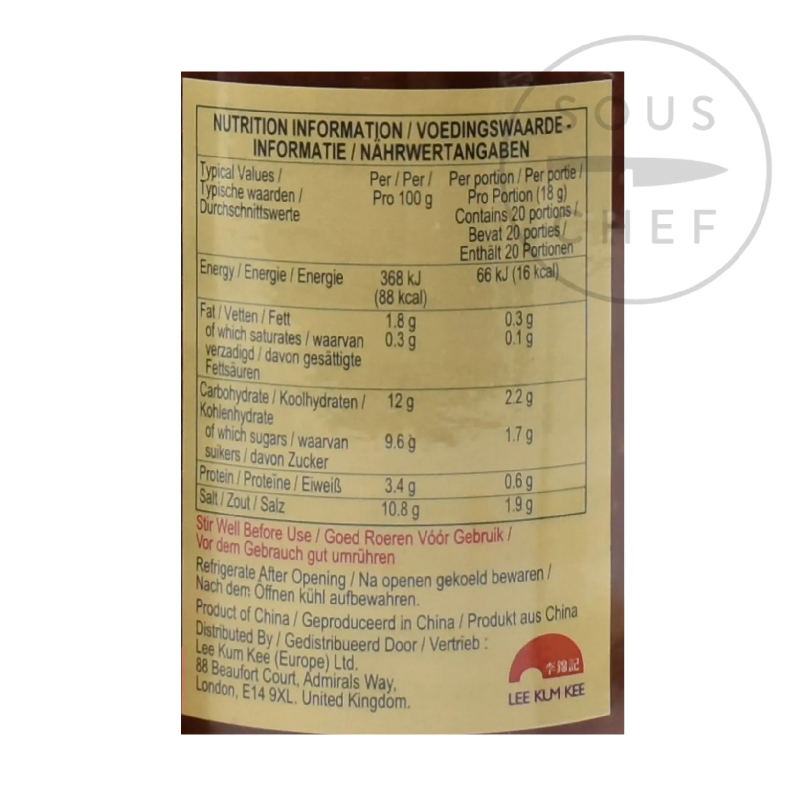 Lee Kum Kee Chinese Ingredients|Sauces & Condiments^Chilli Bean Sauce - Toban Djan, 368g