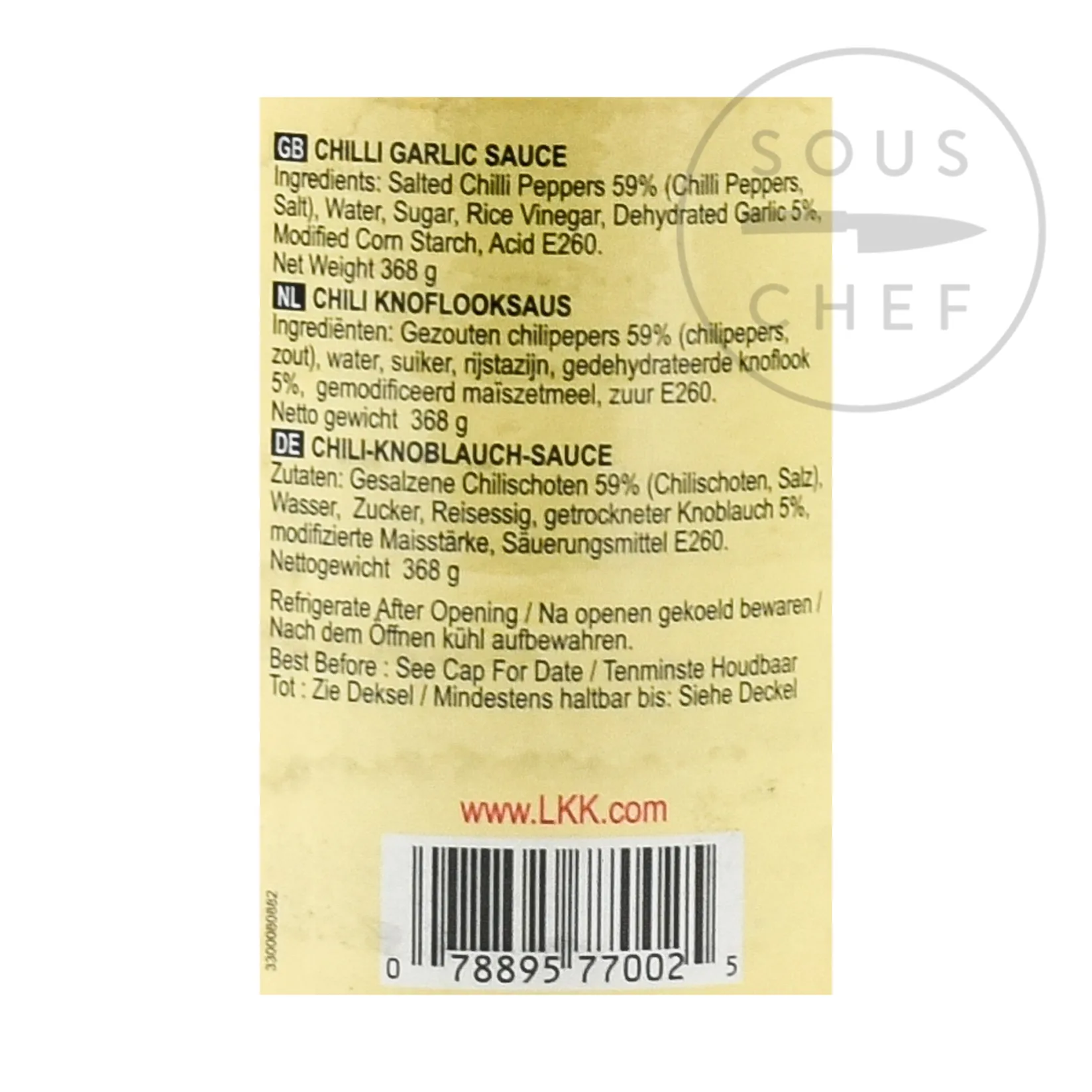 Lee Kum Kee Chinese Ingredients|Sauces & Condiments^Chilli Garlic Sauce, 368g